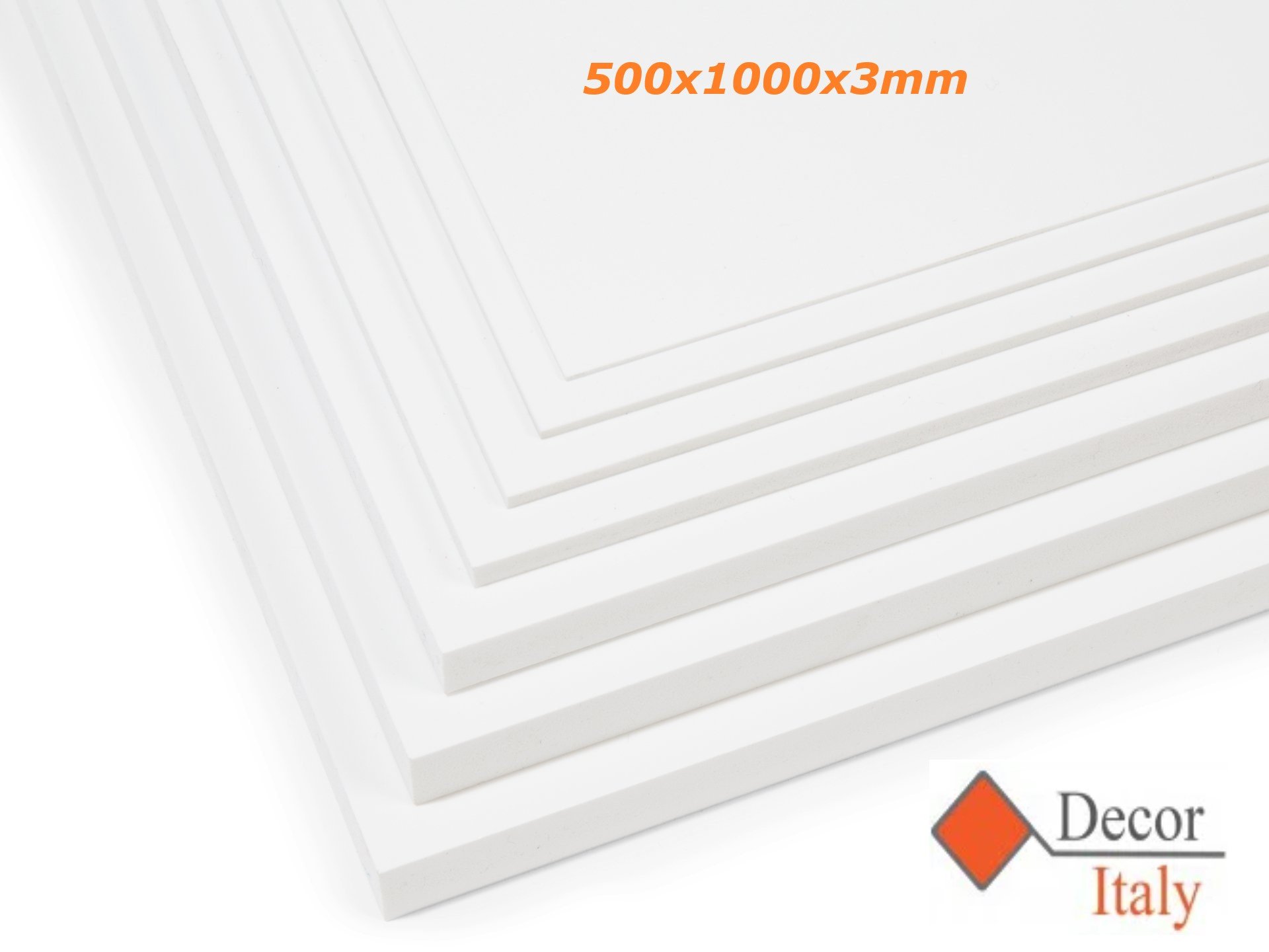 Lastra PVC 500x1000x3mm Bianco
